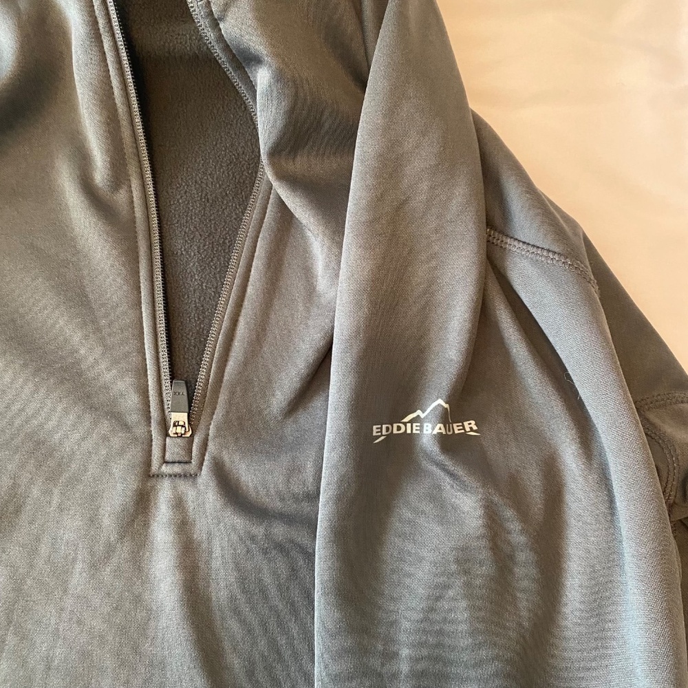 Eddie‎ Bauer Quarter Zip Pullover-Charcoal Grey-Size 2XL - Picture 9 of 11